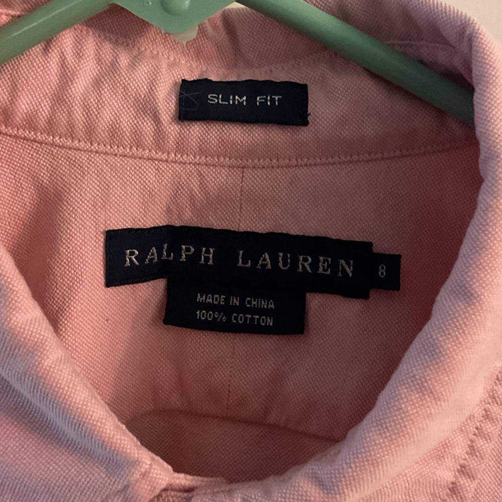Ralph Lauren Women's Pink Button Down Shirt - Picture 2 of 5